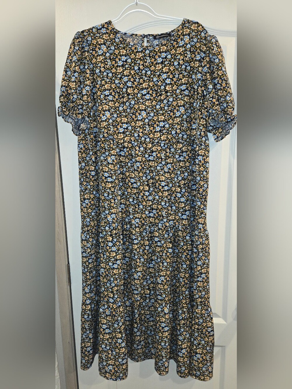 Womens Floral Midi Dress Size-XL